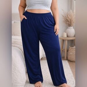 Lane Bryant Navy Blue Wide Leg Pants 22/24 (6154)